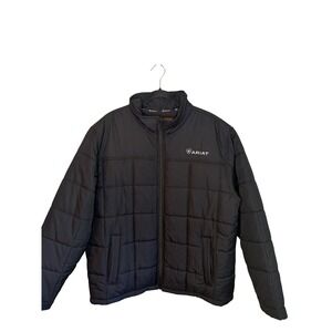 Ariat Mens Insulated Jacket Black Full Zip Quilted Wind Water Resistant XL